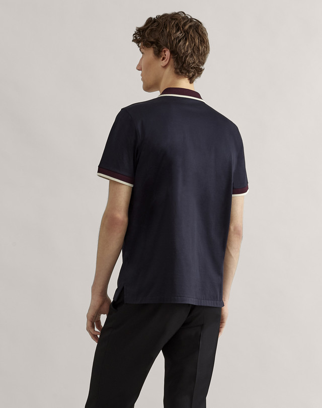 dunhill long placket polo