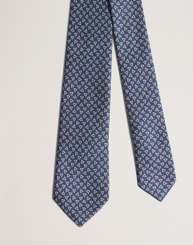 DUNHILL Cravate en soie de mûrier à motif nid d'abeille CRAVATES À IMPRIMÉS Homme f