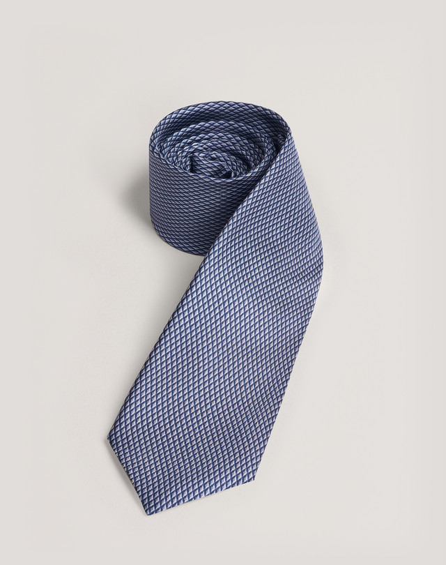 DUNHILL Small Engine-Turn Printed Silk Tie PRINTED TIES Man f