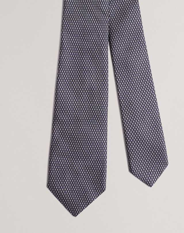 DUNHILL Small Engine Turn Print Mulberry Silk Tie PRINTED TIES Man f