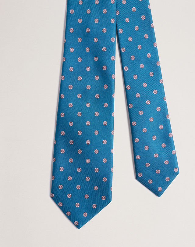 DUNHILL Rounded Neats Mulberry Silk Tie ПРИНТОВАННЫЙ ГАЛСТУК Для Мужчин f