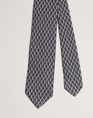 Engine-Turn Mulberry Silk Tie