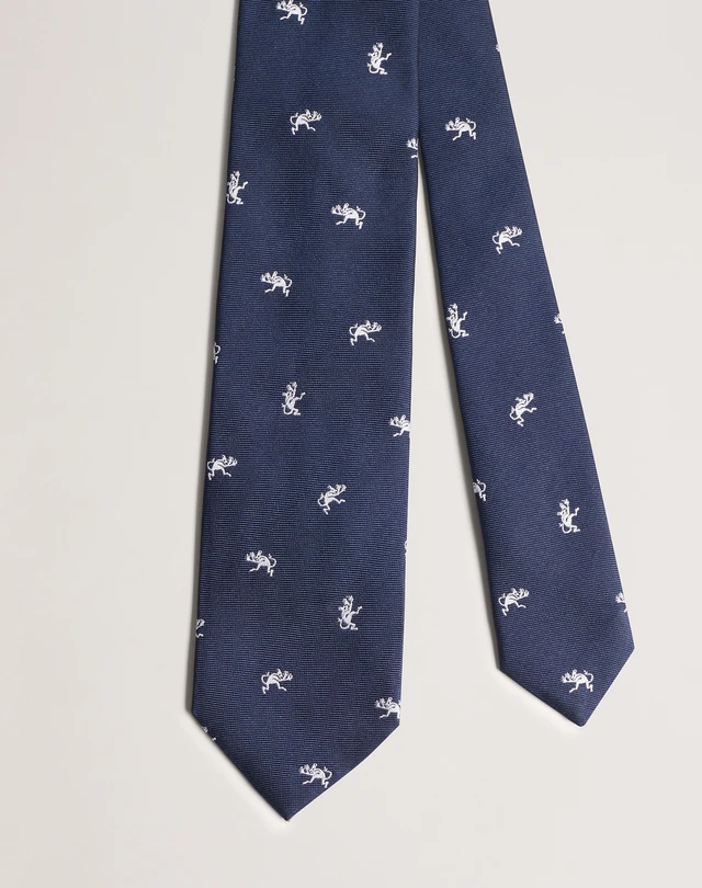 DUNHILL Tweenie Devil Print Mulberry Silk Tie PRINTED TIES Man f