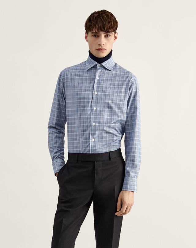 DUNHILL Aberdeen Check Classic Collar Shirt LONG SLEEVE CASUAL SHIRTS Man f