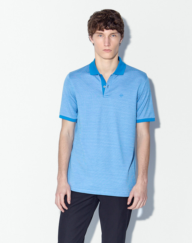 DUNHILL Micro Jacquard Polo POLOS Man f