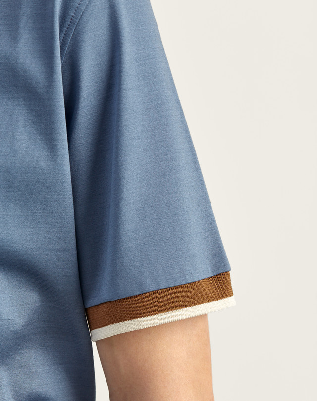 dunhill long placket polo