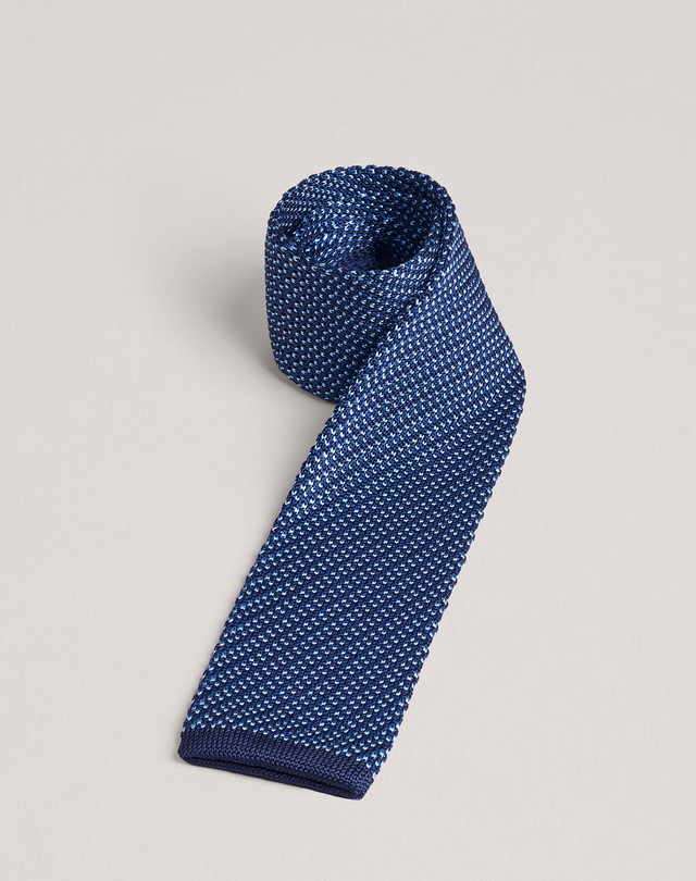 DUNHILL Slim Multicolour Knit Mulberry Silk Tie PRINTED TIES Man f