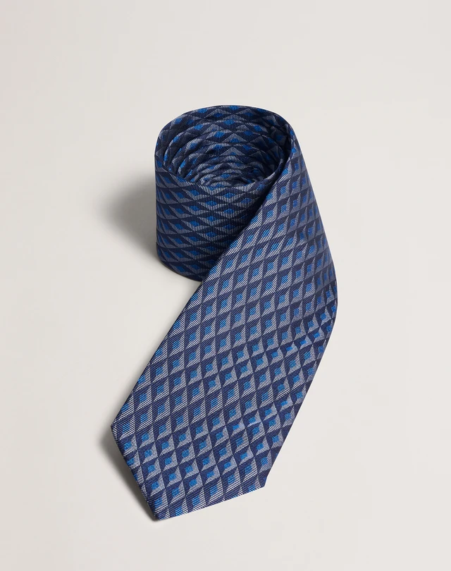 DUNHILL Woven Engine-Turn Mulberry Silk Tie PRINTED TIES Man f