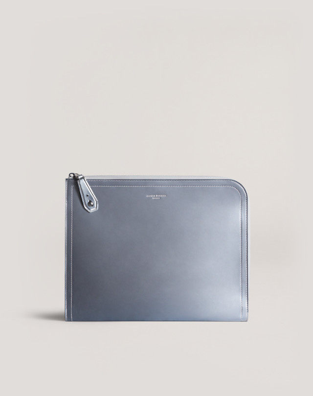 DUNHILL Duke Metallic Large Zip Folio LARGE FOLIOS Man f