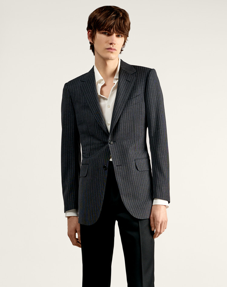 Pinstripe Wool Jacket DUNHILL BLAZERS Man Pinstripe Wool Jacket f