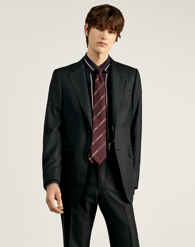 DUNHILL Pinstripe Wool Jacket BLAZERS Man f