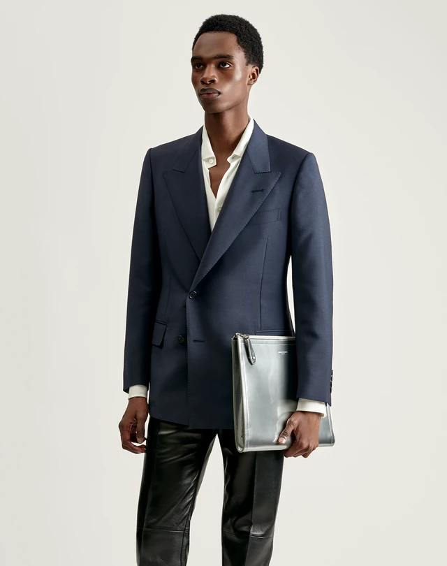 DUNHILL Kensington Fit Mohair-Wool Jacket BLAZERS Man f