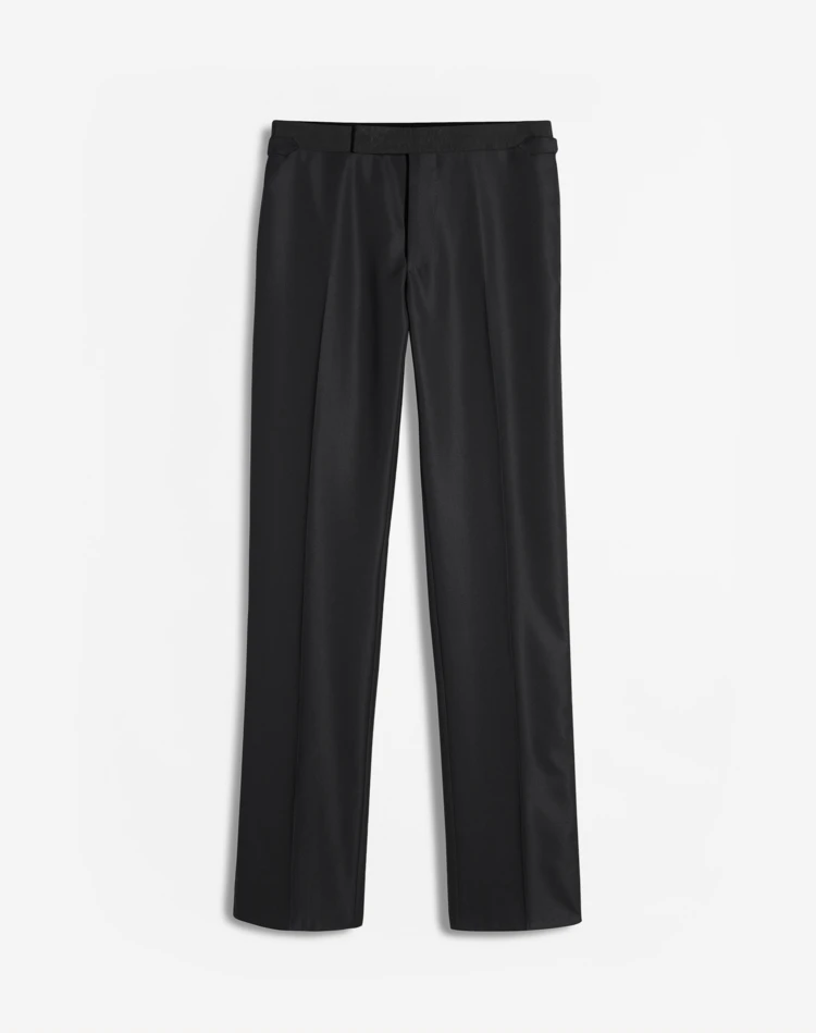 Straight Fit Barathea Evening Trouser DUNHILL FORMAL TROUSERS Man Straight Fit Barathea Evening Trouser f