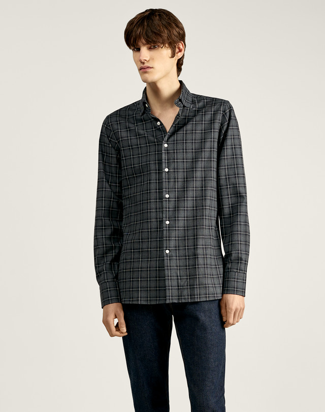 DUNHILL Check Twill Shirt LONG SLEEVE CASUAL SHIRTS Man f
