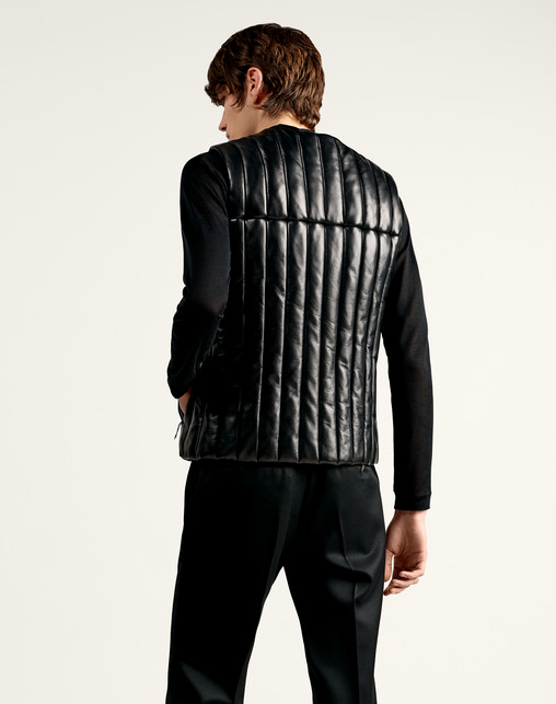 DUNHILL LEATHER JACKETS Man Concours Gilet r