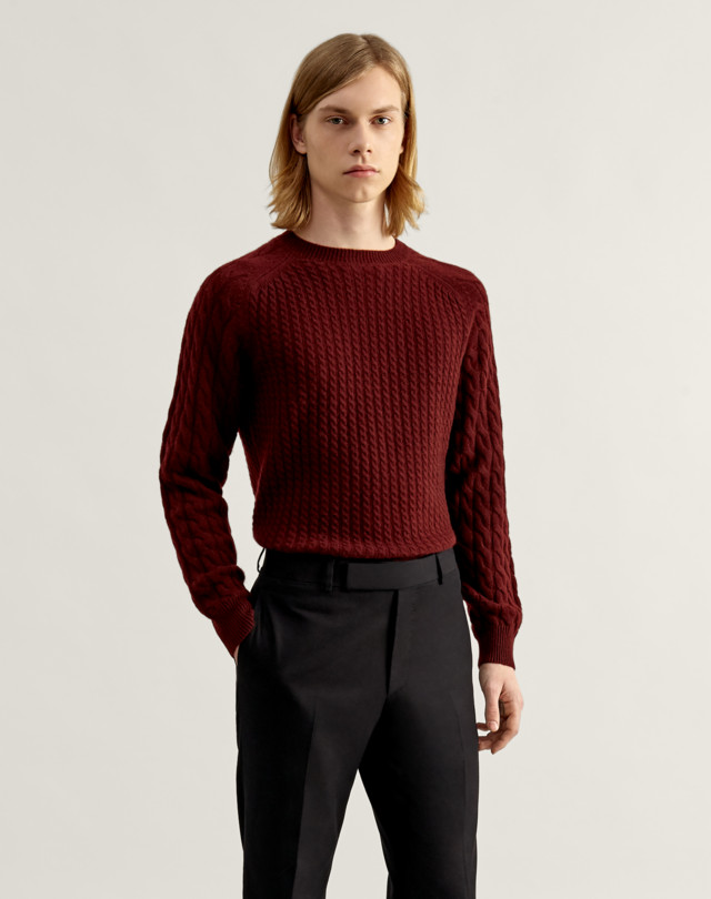 DUNHILL Cashmere Cable Knit Jumper JUMPERS Man f