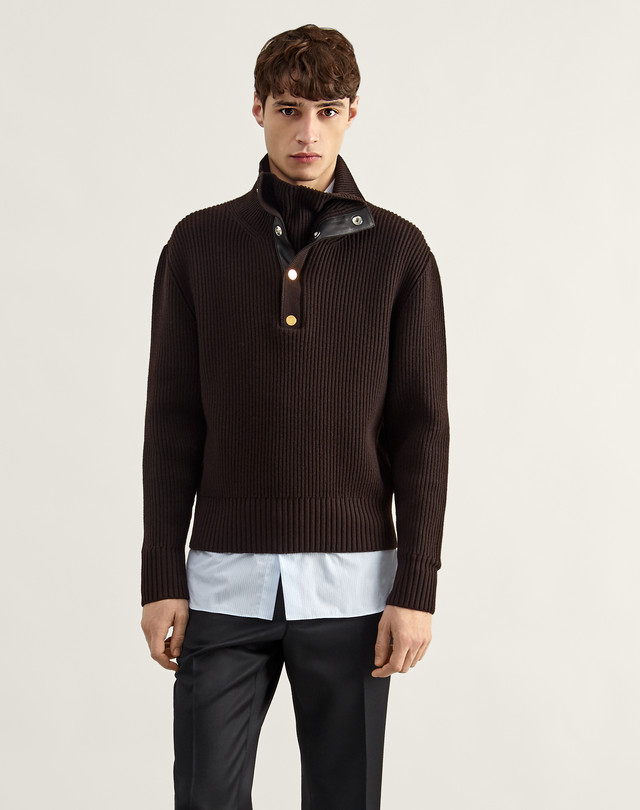 DUNHILL Merino Funnel Neck Jumper JUMPERS Man f