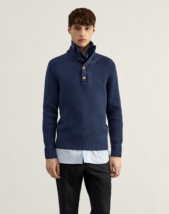 Men's Merino Funnel Neck Jumper | dunhill PL