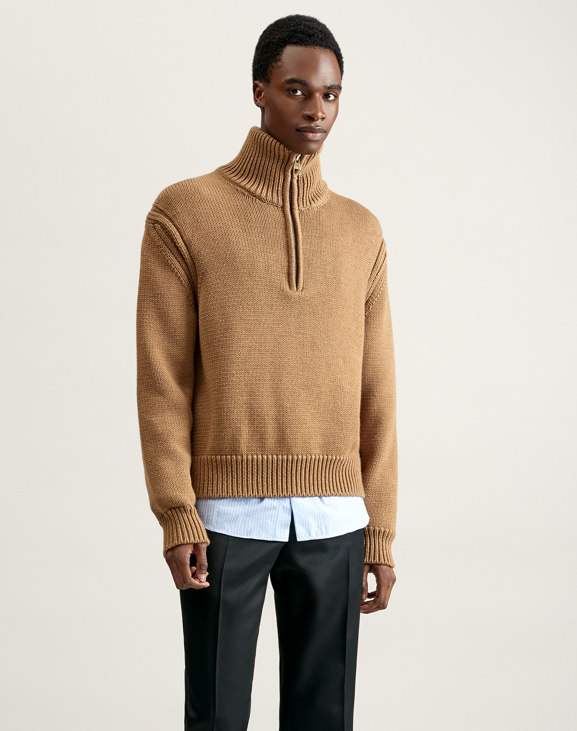 Men s Merino Half Zip Cardigan dunhill TH Online Store