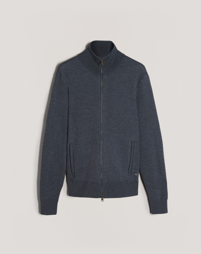 DUNHILL Knitted Zip Through Sweatshirt SWEAT-SHIRTS Man f
