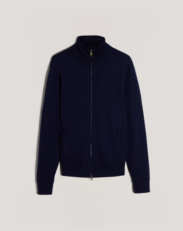 DUNHILL Knitted Zip Through Sweatshirt SWEATSHIRTS Man f