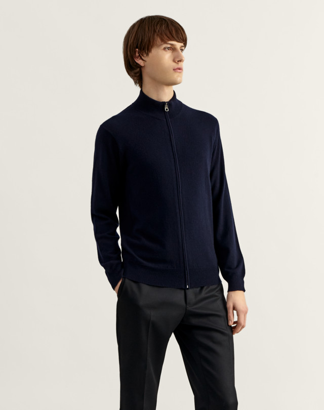 DUNHILL Cashmere Zip Through Jumper JUMPERS Man a