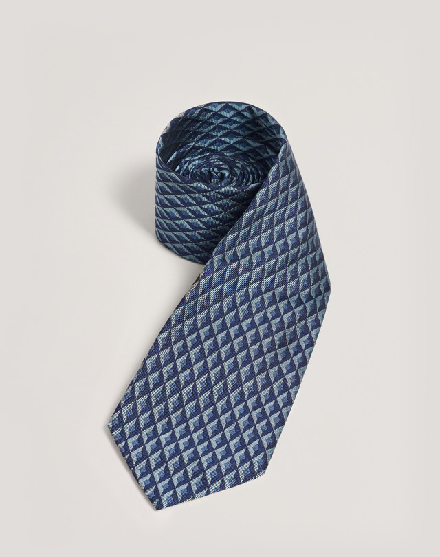 DUNHILL Engine Turn Woven Tie PRINTED TIES Man f