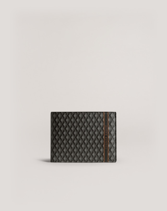 DUNHILL Engine Turn Luggage Canvas 8CC Billfold Wallet BILLFOLDS Man f