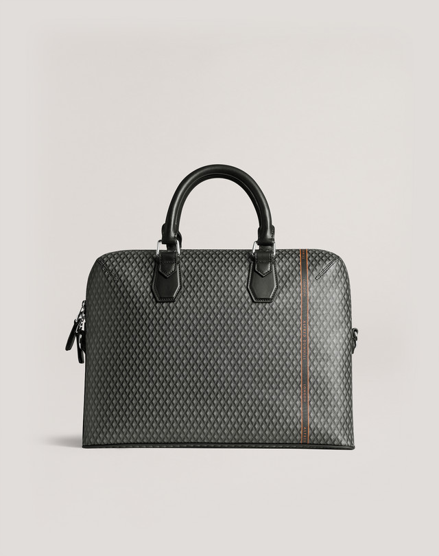 DUNHILL Engine Turn Luggage Canvas Slim Document Case BRIEFCASES Man f