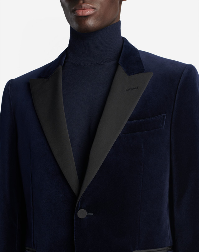 DUNHILL Kensington Fit Velvet Evening Jacket BLAZERS Man a