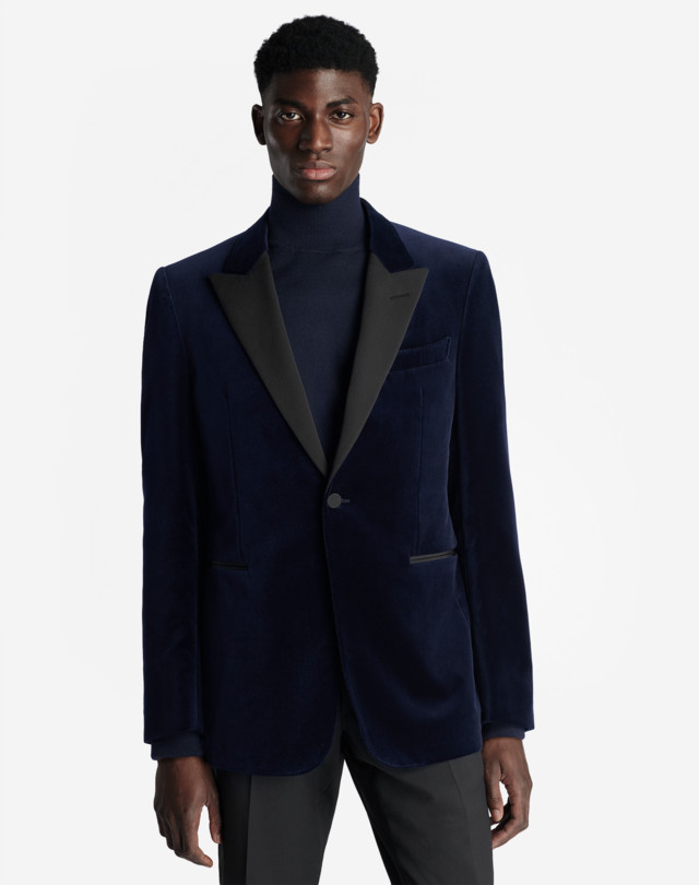 DUNHILL Kensington Fit Velvet Evening Jacket BLAZERS Man d