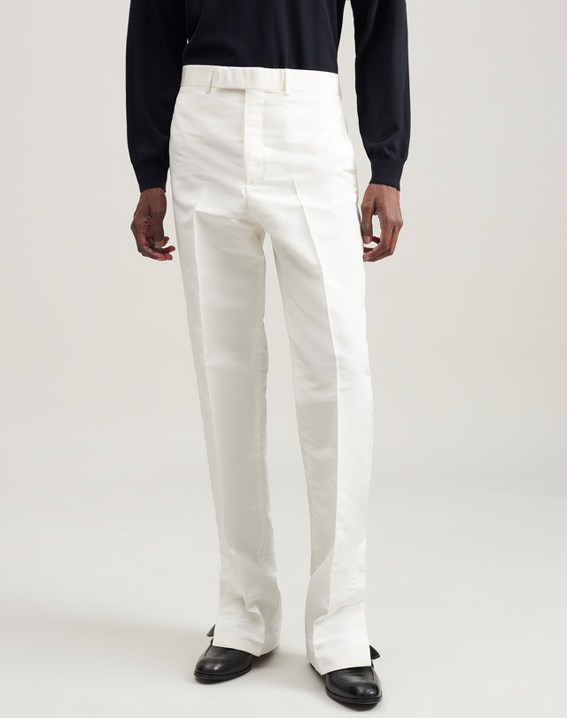 White Straight Pantcigarette White Trousersvintage Formal 