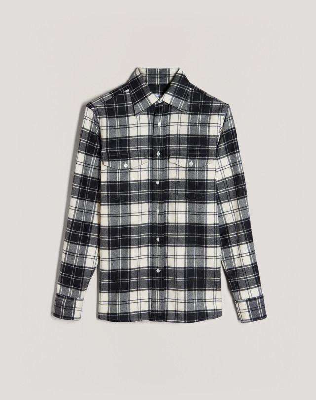 DUNHILL Western Collar Flannel Shirt LONG SLEEVE CASUAL SHIRTS Man f