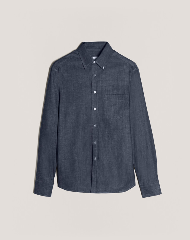 DUNHILL Button-down Collar Denim Shirt LONG SLEEVE CASUAL SHIRTS Man f