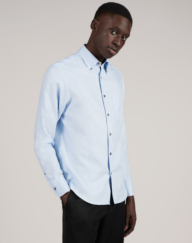 DUNHILL Cashmere Mix Button Down Shirt LONG SLEEVE CASUAL SHIRTS Man f