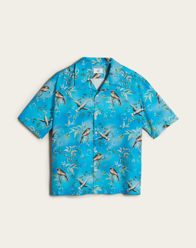 DUNHILL Aquarium Short Sleeve Lounge Shirt SHORT SLEEVE CASUAL SHIRTS Man f