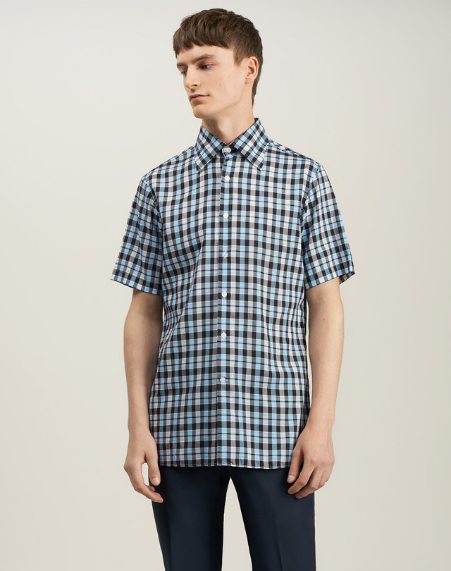 Mens short sleeve discount check shirts uk
