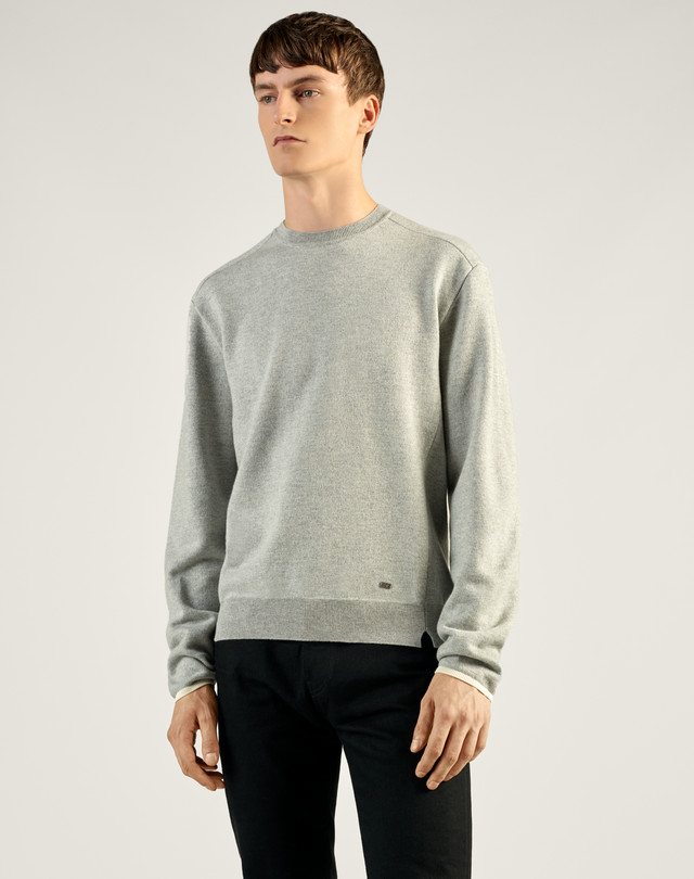 DUNHILL Knitted Cotton Cashmere Sweatshirt SWEAT-SHIRTS Man f