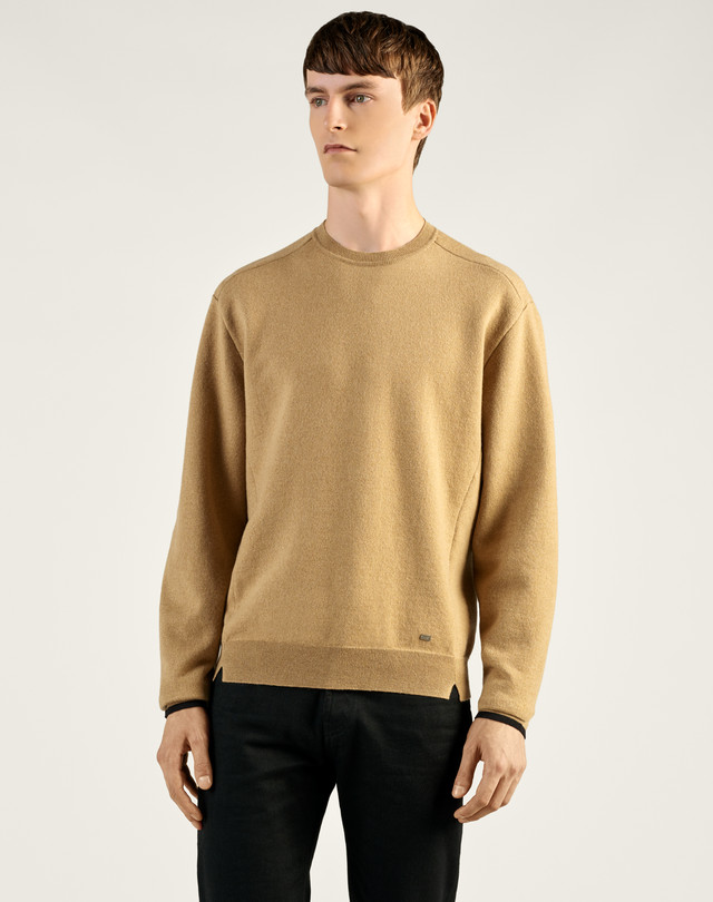 DUNHILL Knitted Cotton Cashmere Sweatshirt SWEATSHIRTS Man f