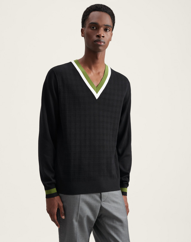 Men's white v on sale neck jumpers uk