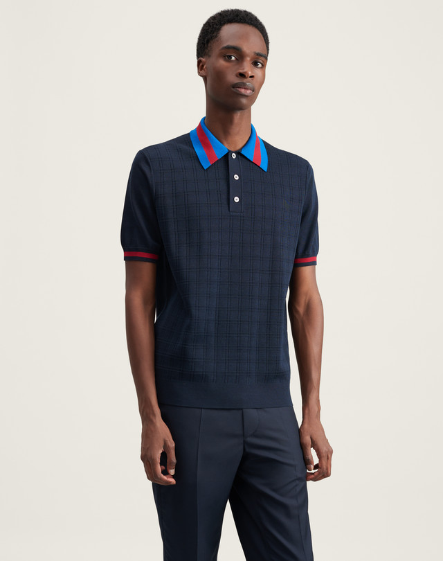 Men's Striped Neck Trim Polo | dunhill US Online Store