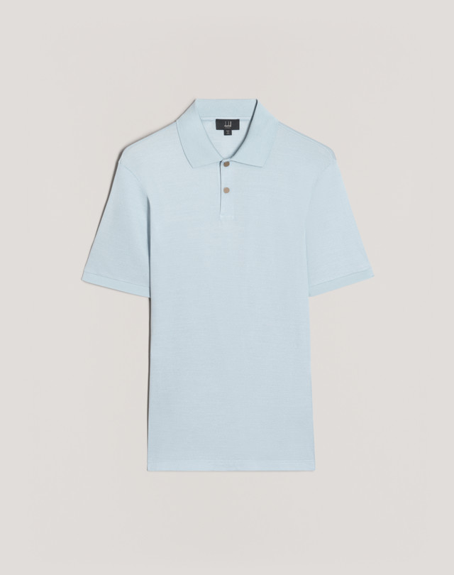 DUNHILL Classic Silk Pique Polo POLOS Man f