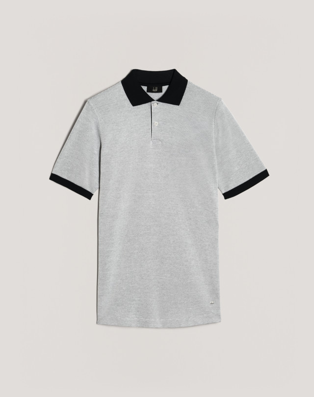 DUNHILL Rib Self Start Mesh Polo POLOS Man f