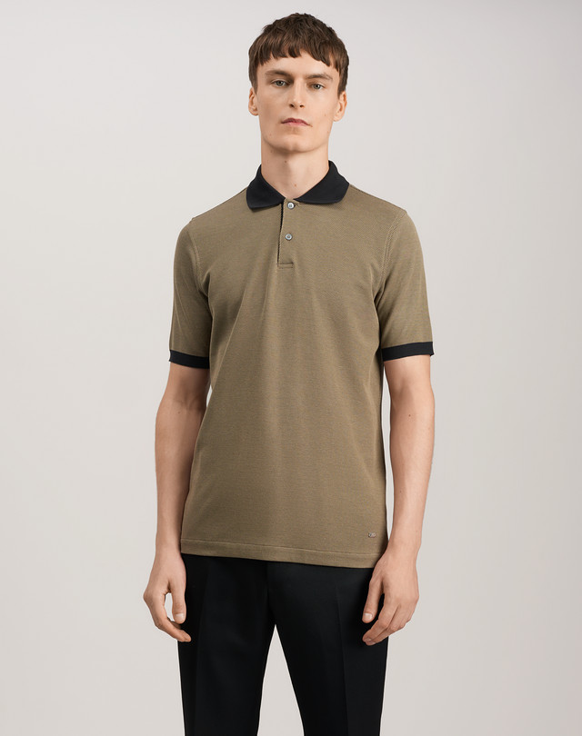 DUNHILL Rib Self Start Mesh Polo POLOS Man f