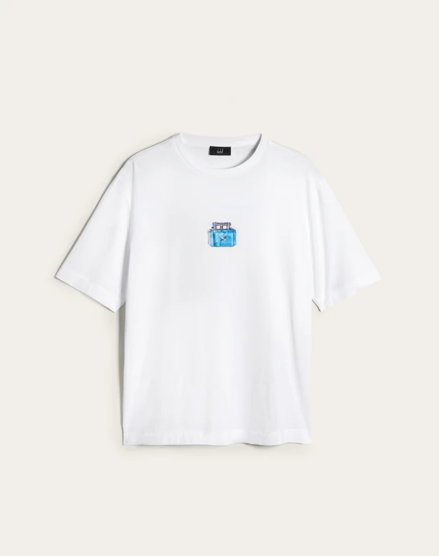 DUNHILL T-Shirt Motif Oiseau Bleu Du Briquet Aquarium T-SHIRT Homme f