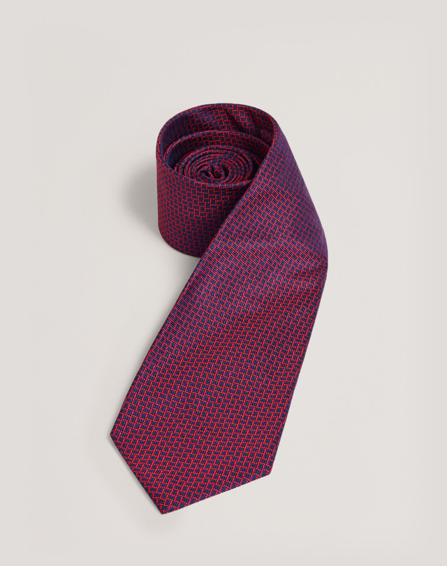 DUNHILL Geometric Woven Tie PRINTED TIES Man f