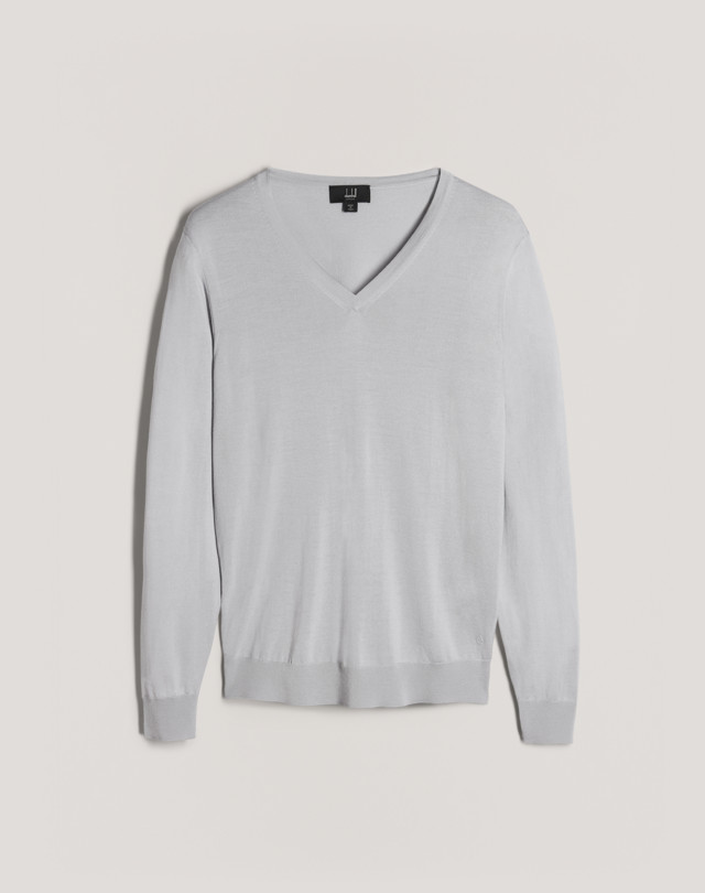 DUNHILL Fine Gauge Merino V Neck Jumper
 JUMPERS Man f