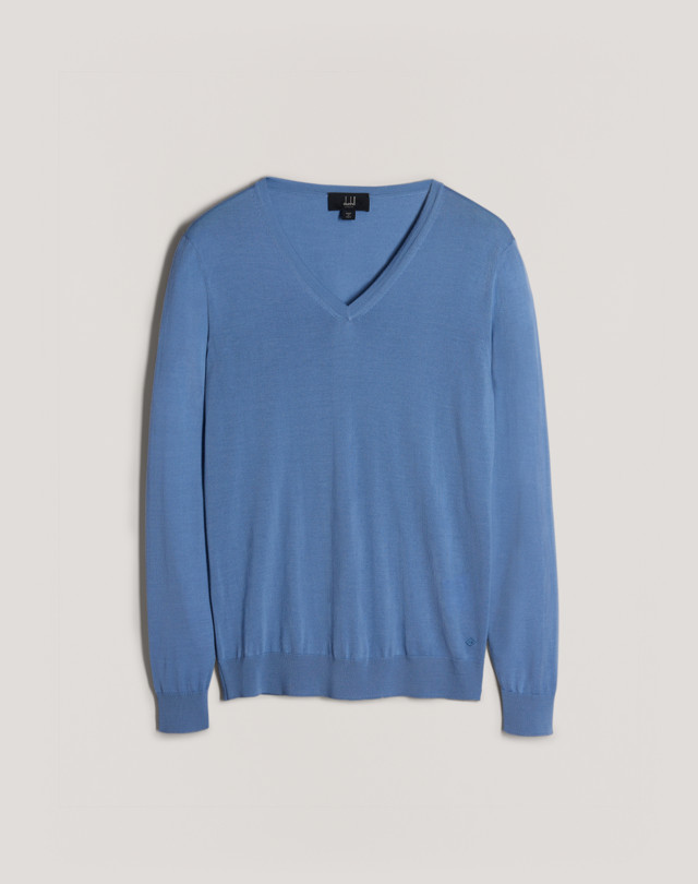 DUNHILL Fine Gauge Merino V Neck Jumper
 JUMPERS Man f