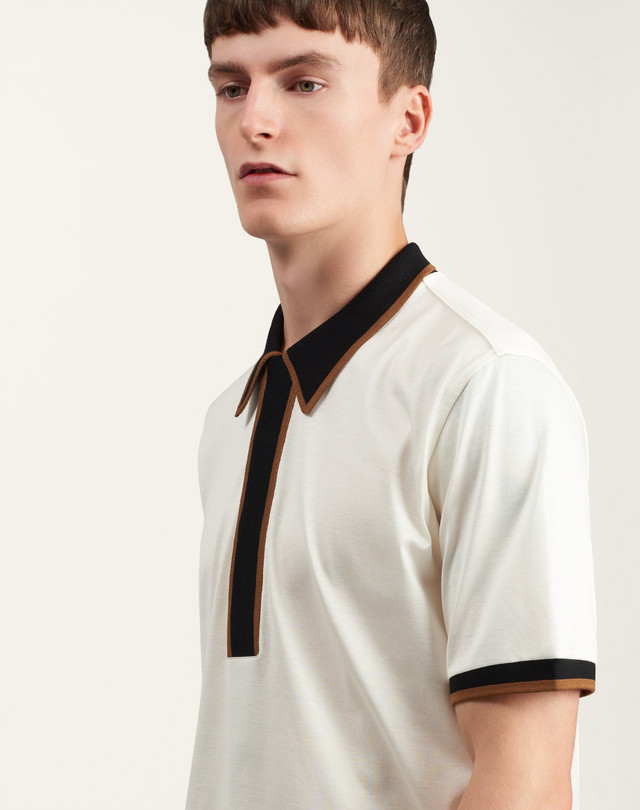 dunhill long placket polo