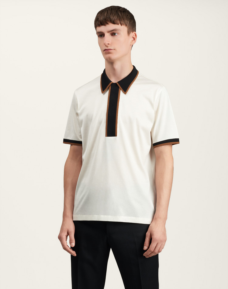 dunhill long placket polo